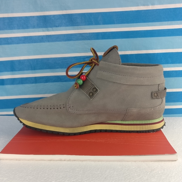 HANDMADE in Europe LEATHER in & out Amerindian Navajo Villager Chukka Sneaker 8 - Picture 7 of 14